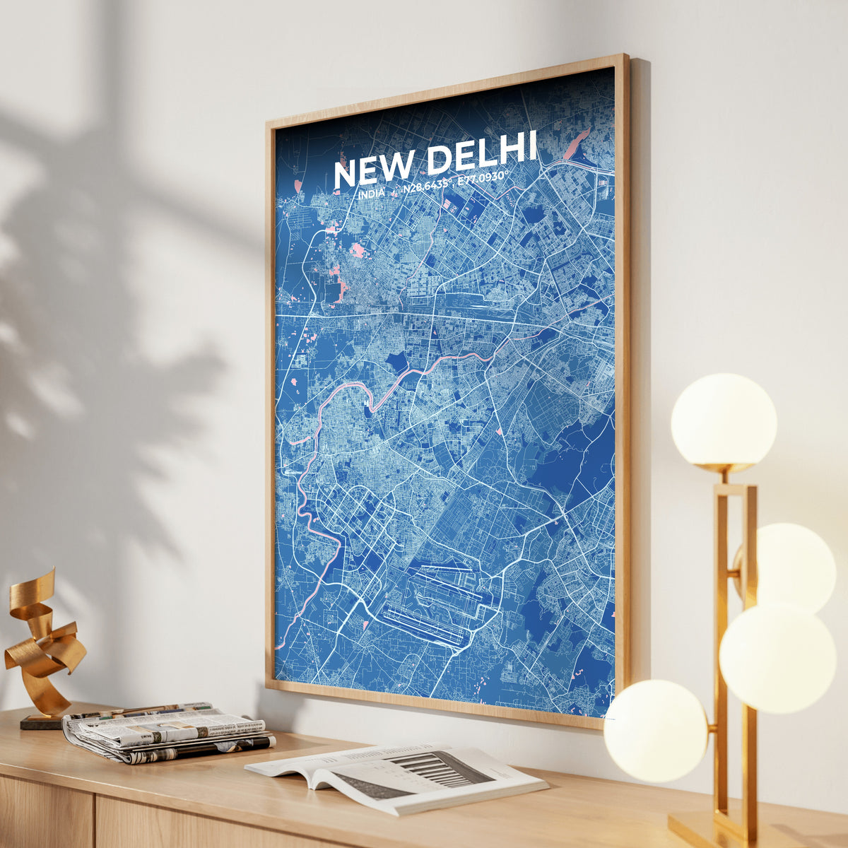 New Delhi Candy Map Poster