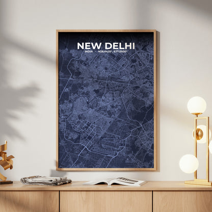 New Delhi Tide Map Poster