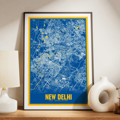 New Delhi Blockbuster Map Poster
