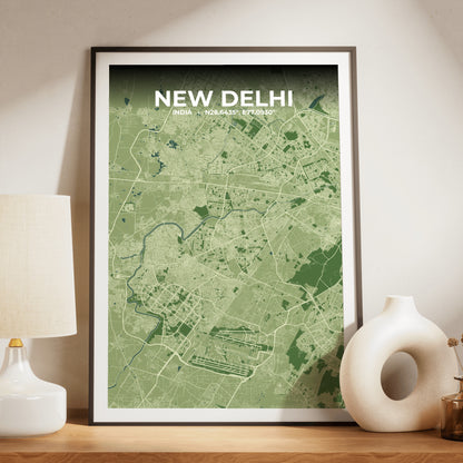 New Delhi Clay Map Poster