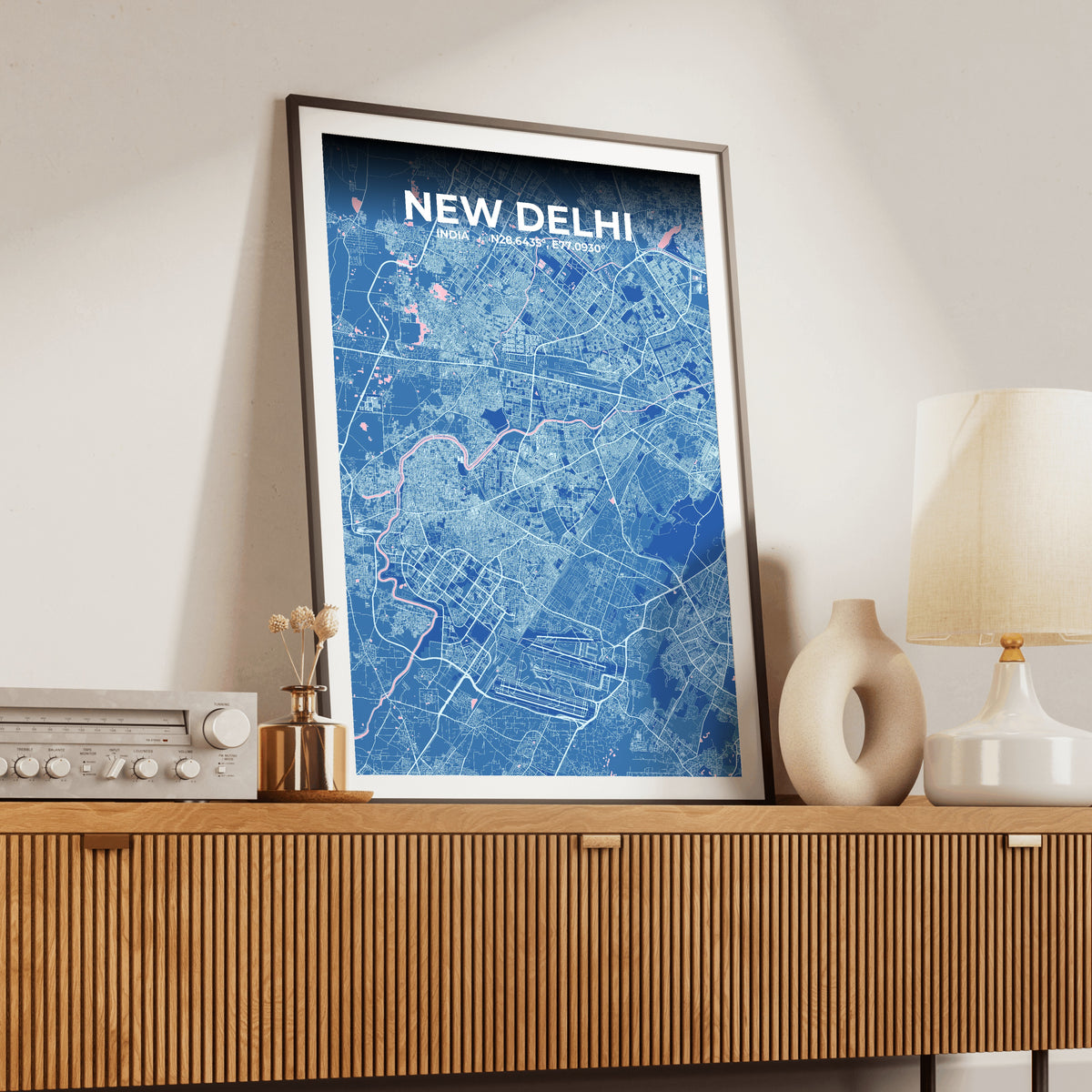 New Delhi Candy Map Poster