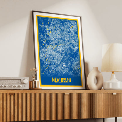 New Delhi Blockbuster Map Poster