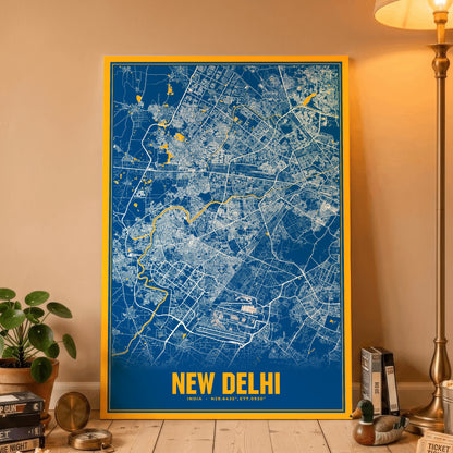 New Delhi Blockbuster Map Poster