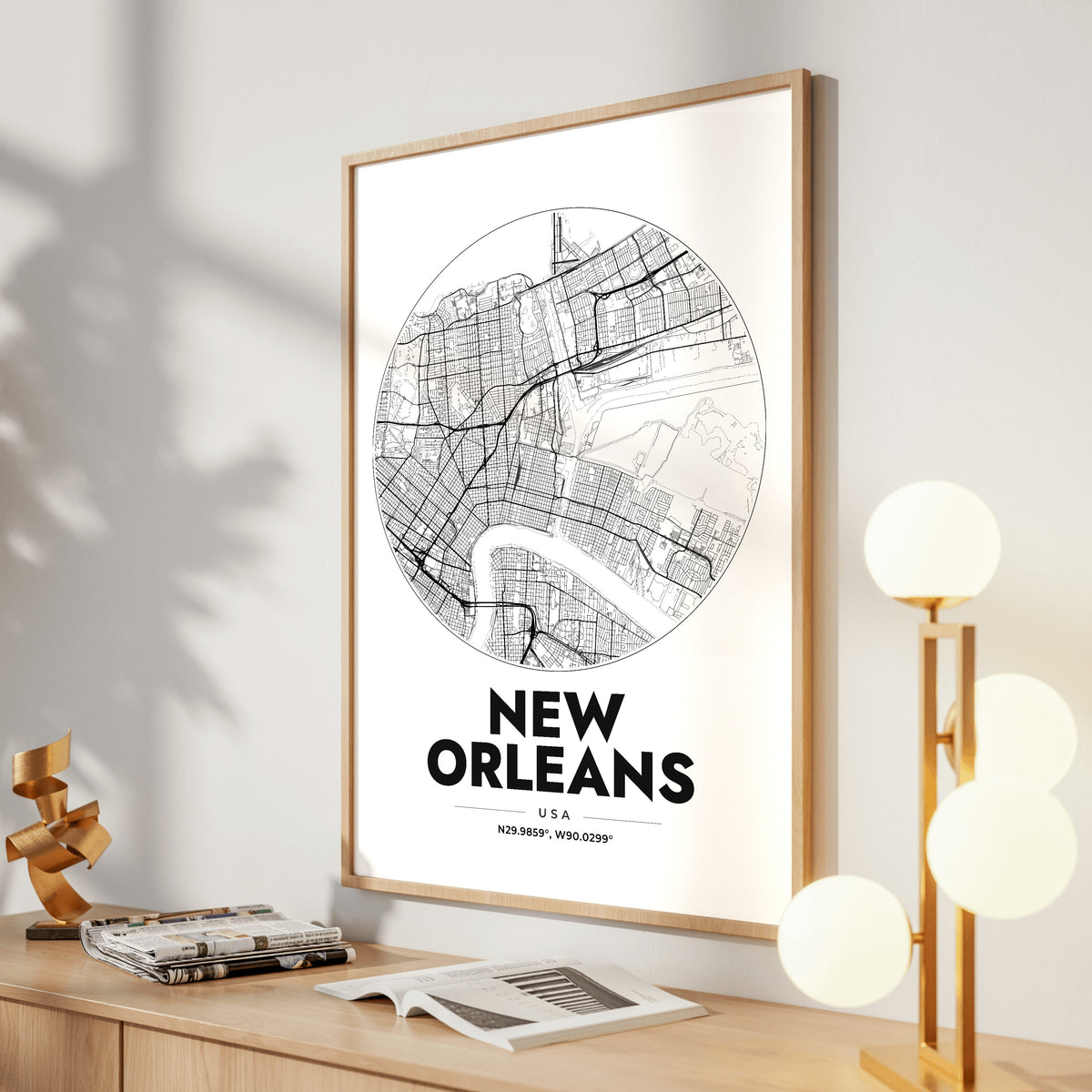 New Orleans Spot Map Poster