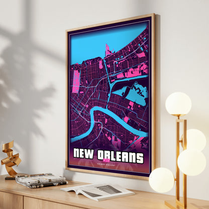 New Orleans GTA Map Poster
