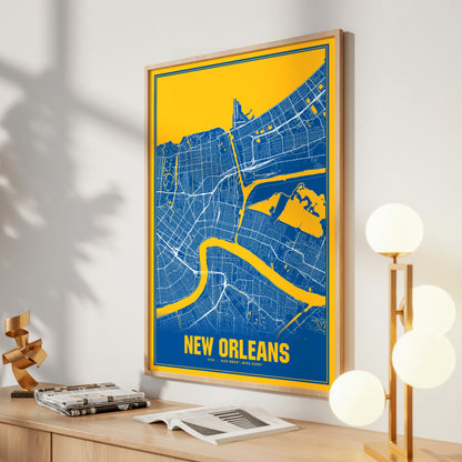 New Orleans Blockbuster Map Poster