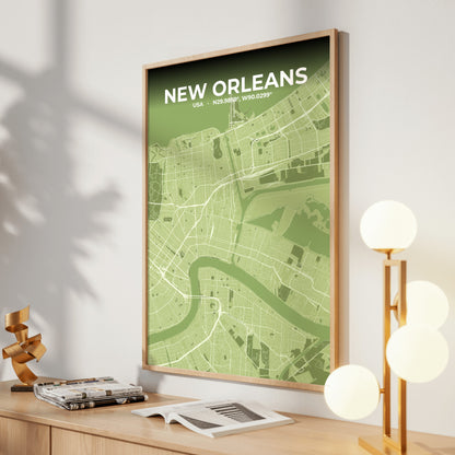 New Orleans Grove Map Poster