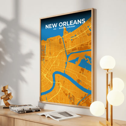 New Orleans Scorch Map Poster