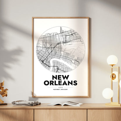 New Orleans Spot Map Poster