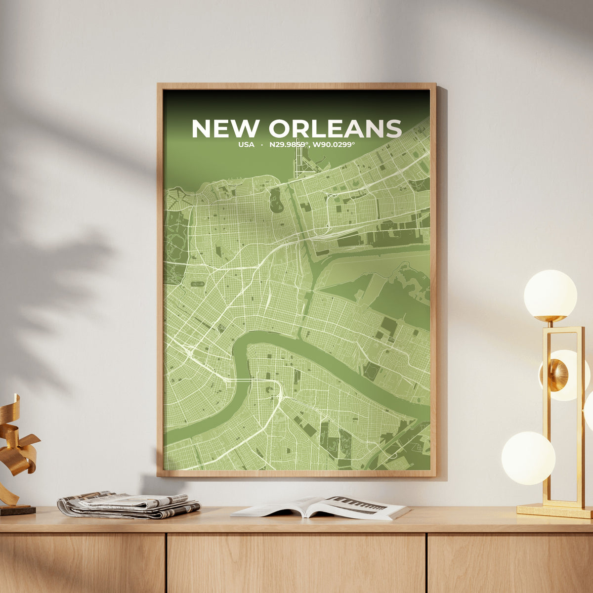 New Orleans Grove Map Poster