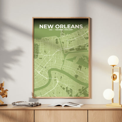 New Orleans Grove Map Poster