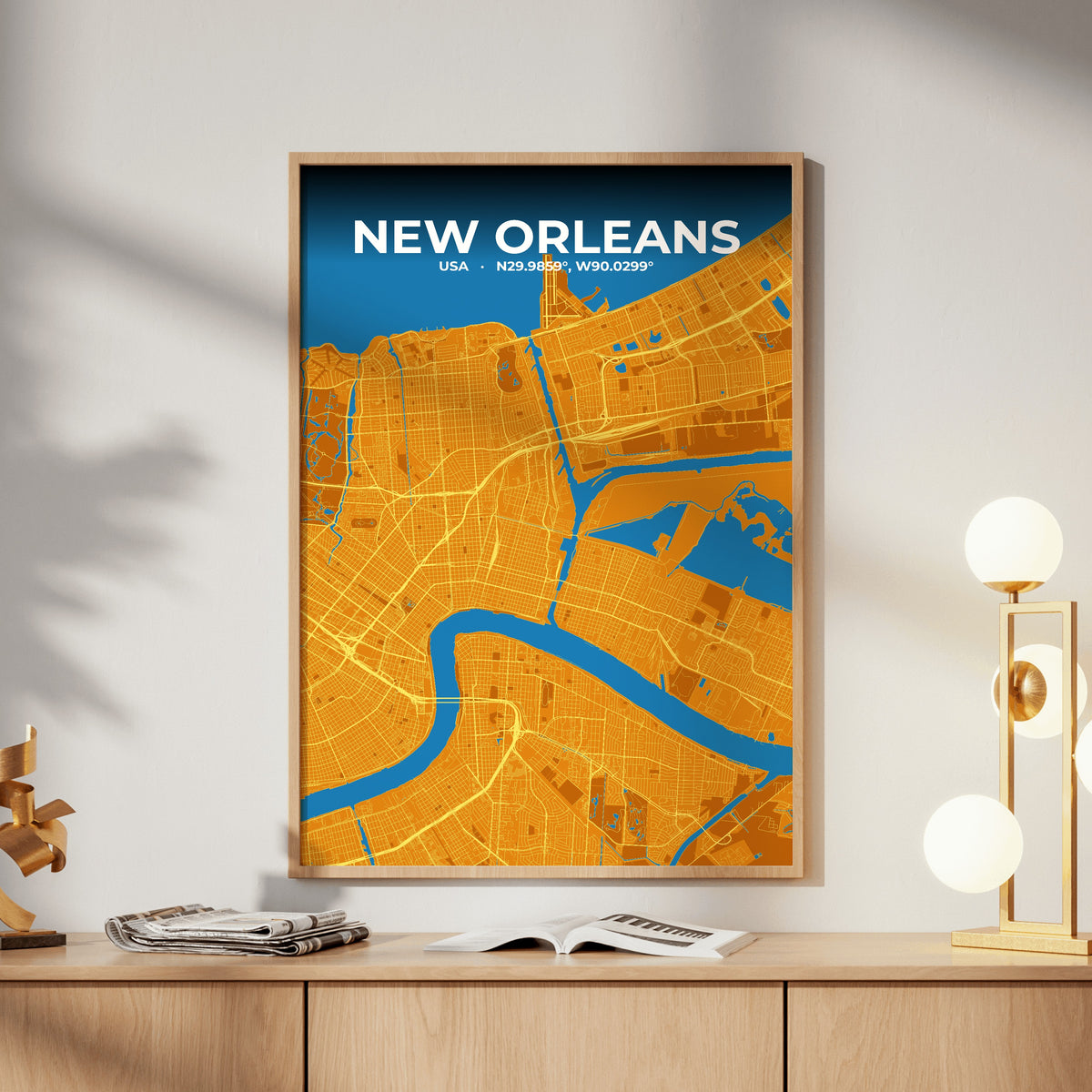 New Orleans Scorch Map Poster