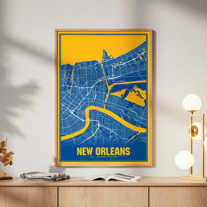 New Orleans Blockbuster Map Poster