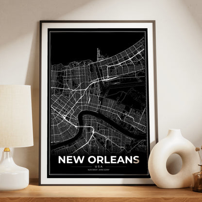 New Orleans Modern Map Poster