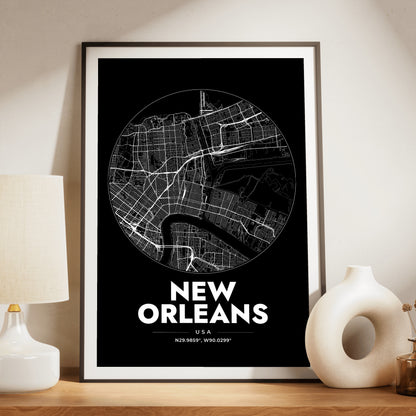New Orleans Spot Map Poster