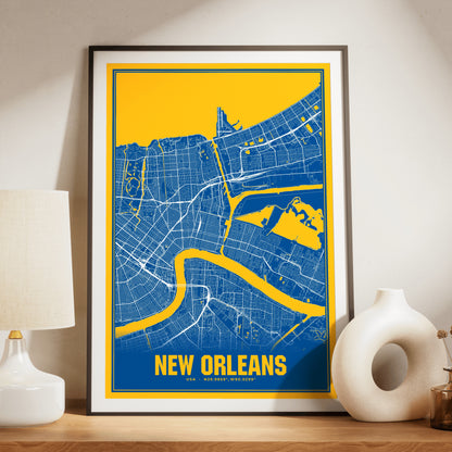 New Orleans Blockbuster Map Poster