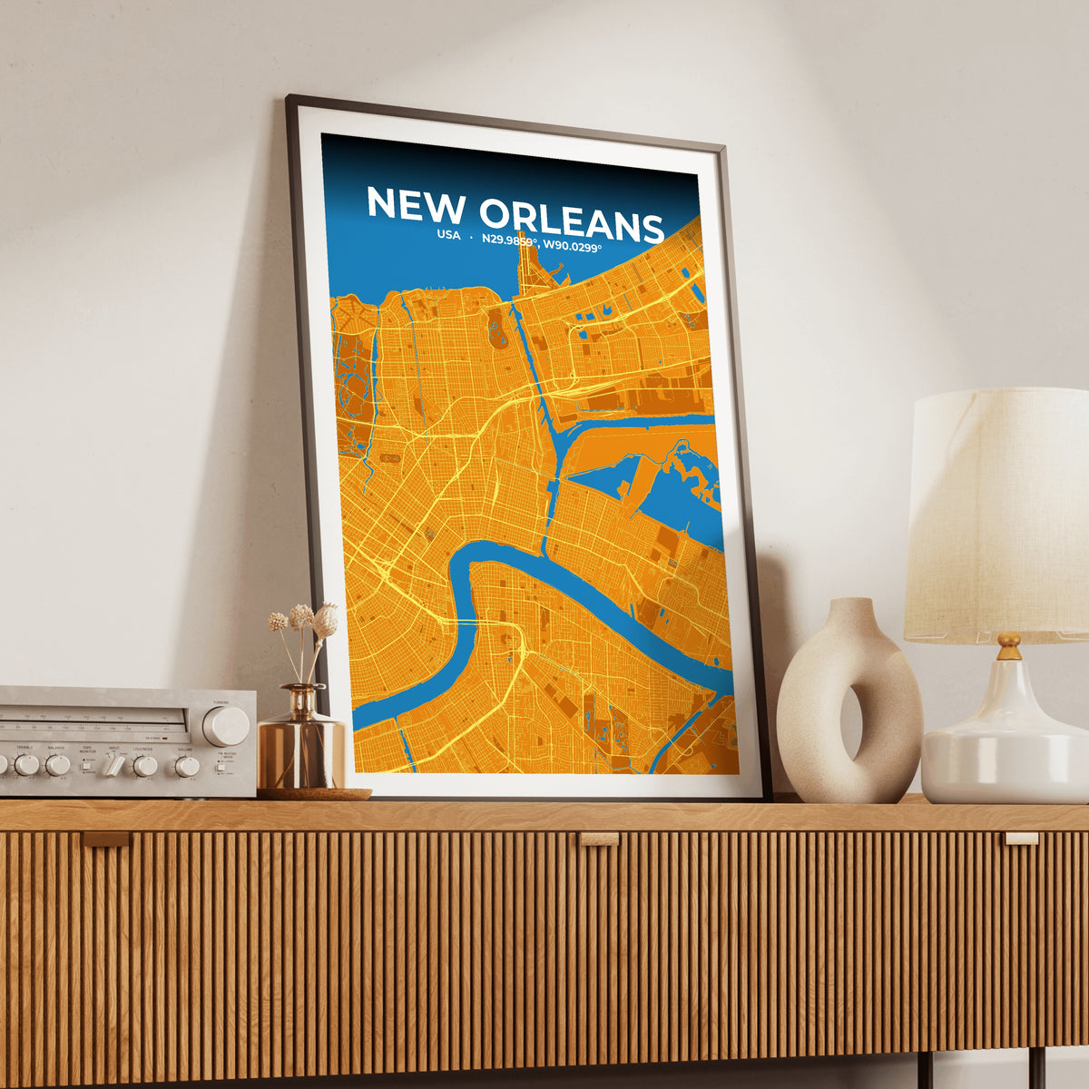 New Orleans Scorch Map Poster