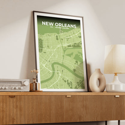 New Orleans Grove Map Poster