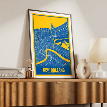 New Orleans Blockbuster Map Poster