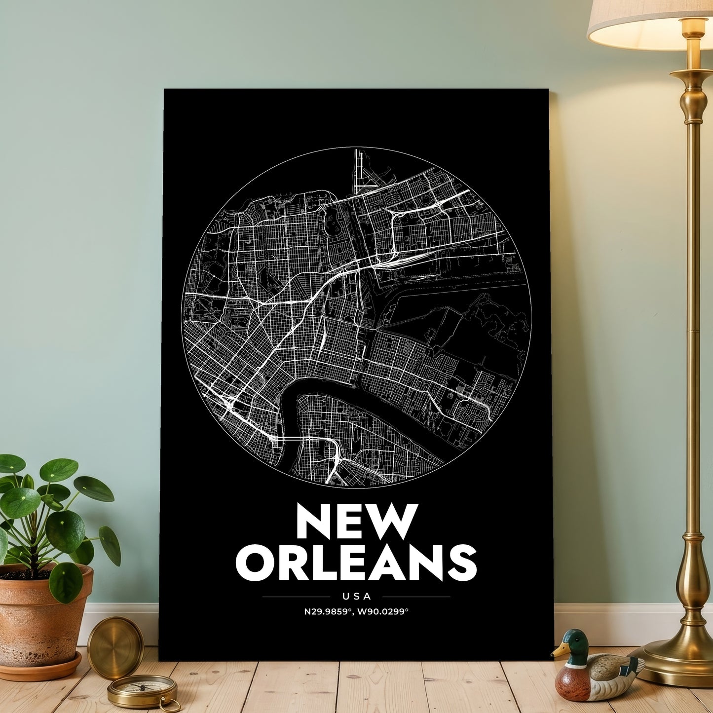 New Orleans Spot Map Poster