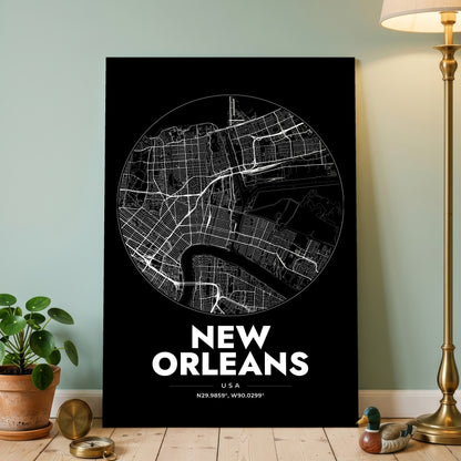 New Orleans Spot Map Poster