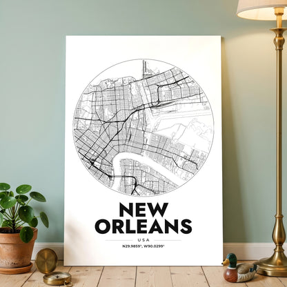 New Orleans Spot Map Poster