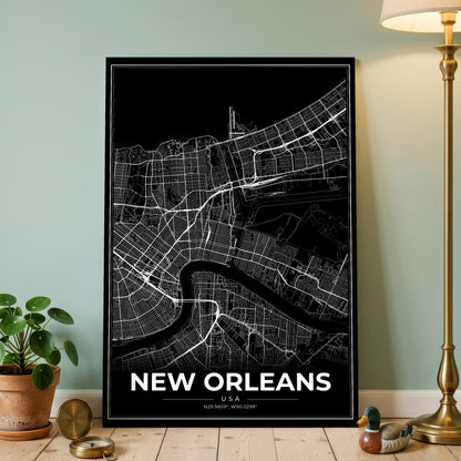 New Orleans Modern Map Poster