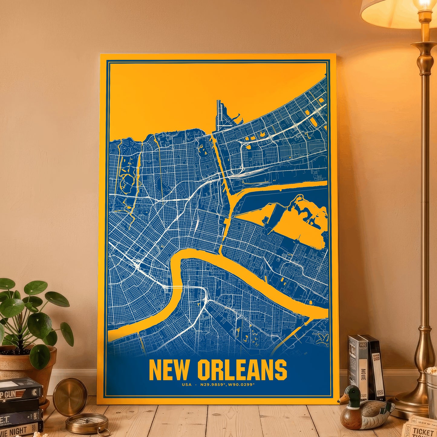 New Orleans Blockbuster Map Poster
