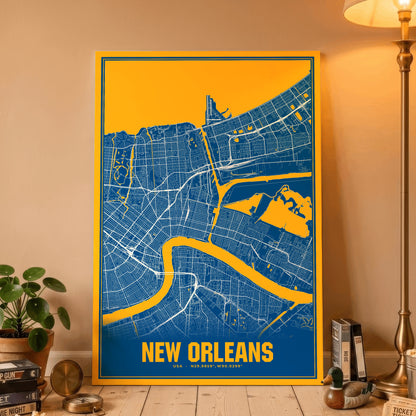 New Orleans Blockbuster Map Poster
