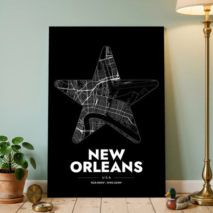New Orleans Star Map Poster