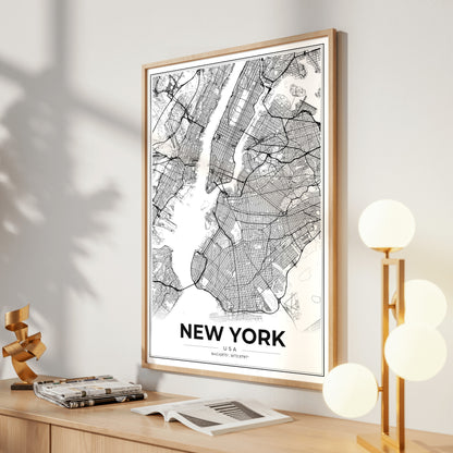 New York Modern Map Poster