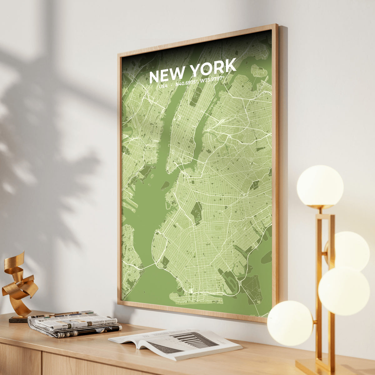 New York Grove Map Poster
