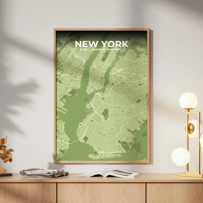 New York Grove Map Poster