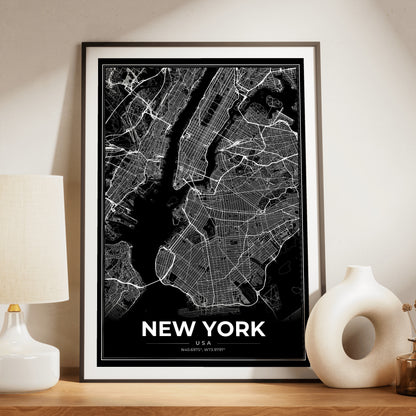 New York Modern Map Poster