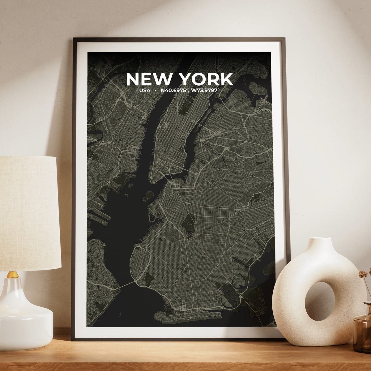 New York Sable Map Poster