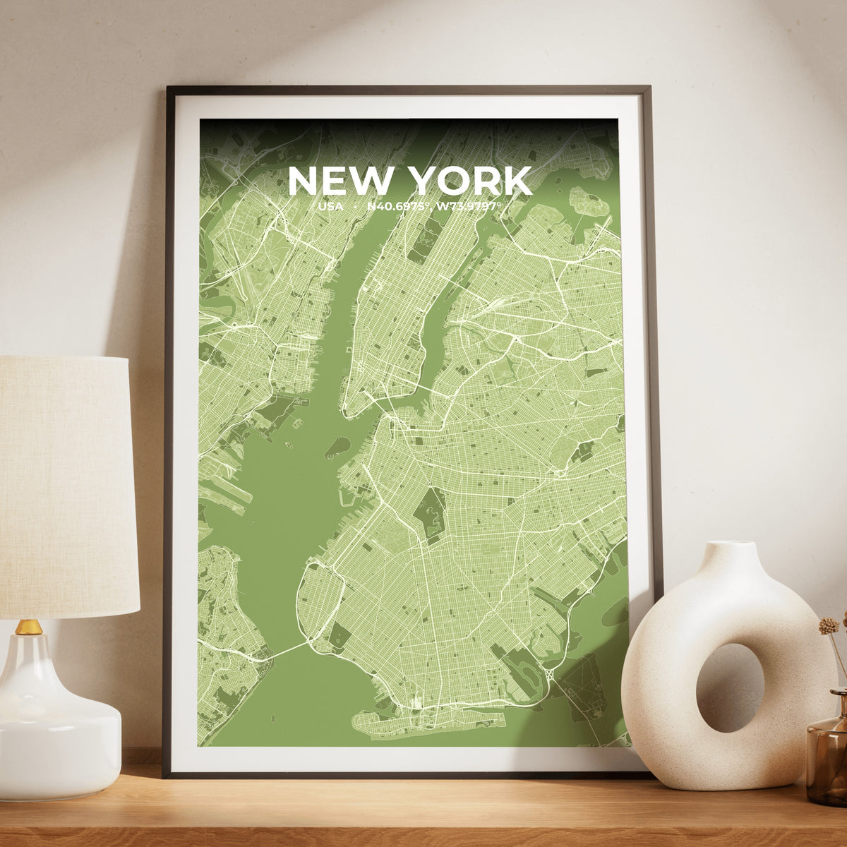 New York Grove Map Poster