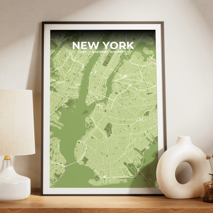 New York Grove Map Poster