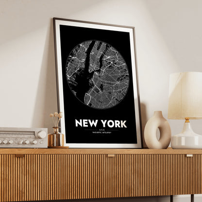 New York Spot Map Poster