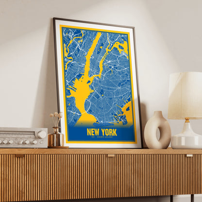 New York Blockbuster Map Poster