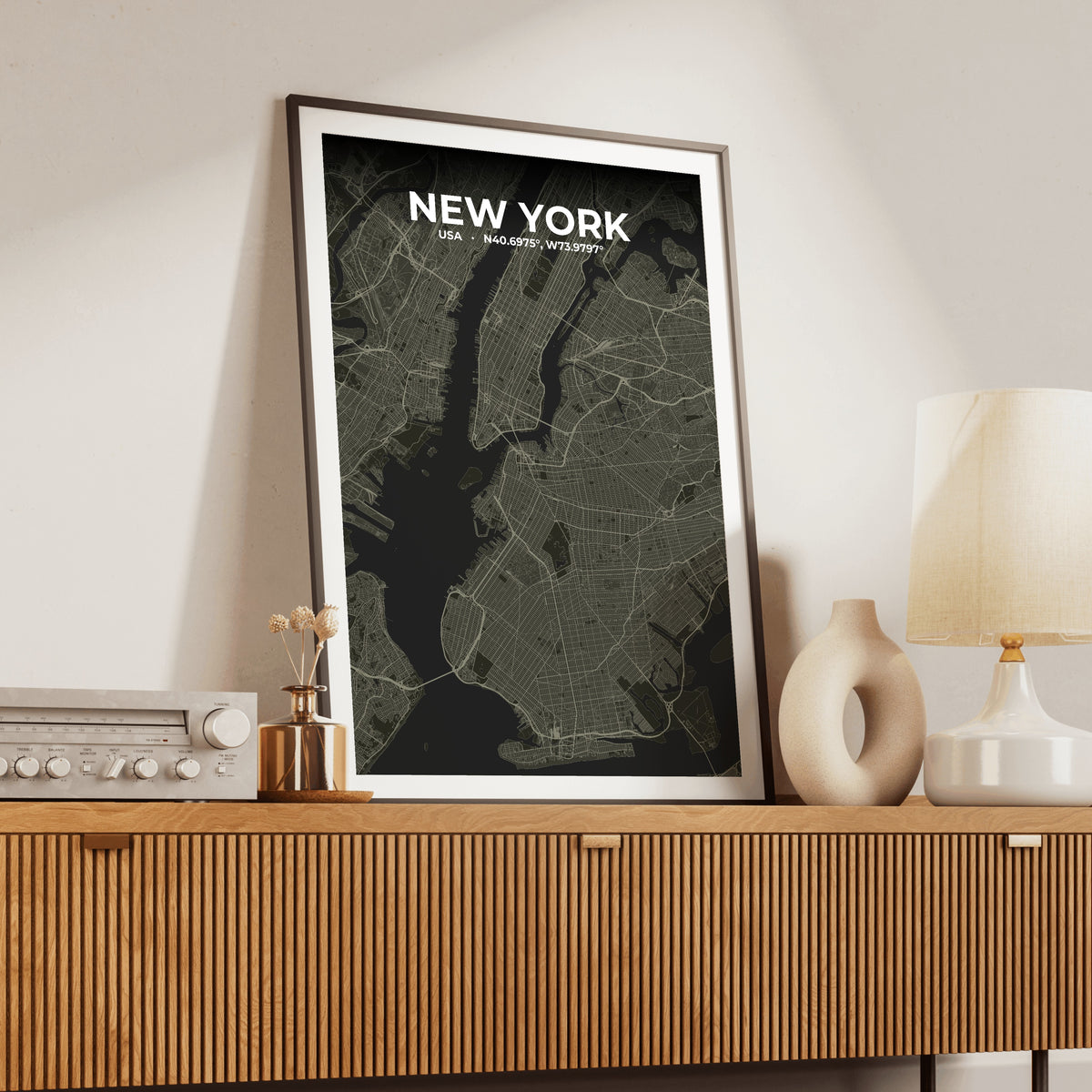 New York Sable Map Poster
