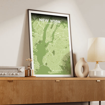 New York Grove Map Poster