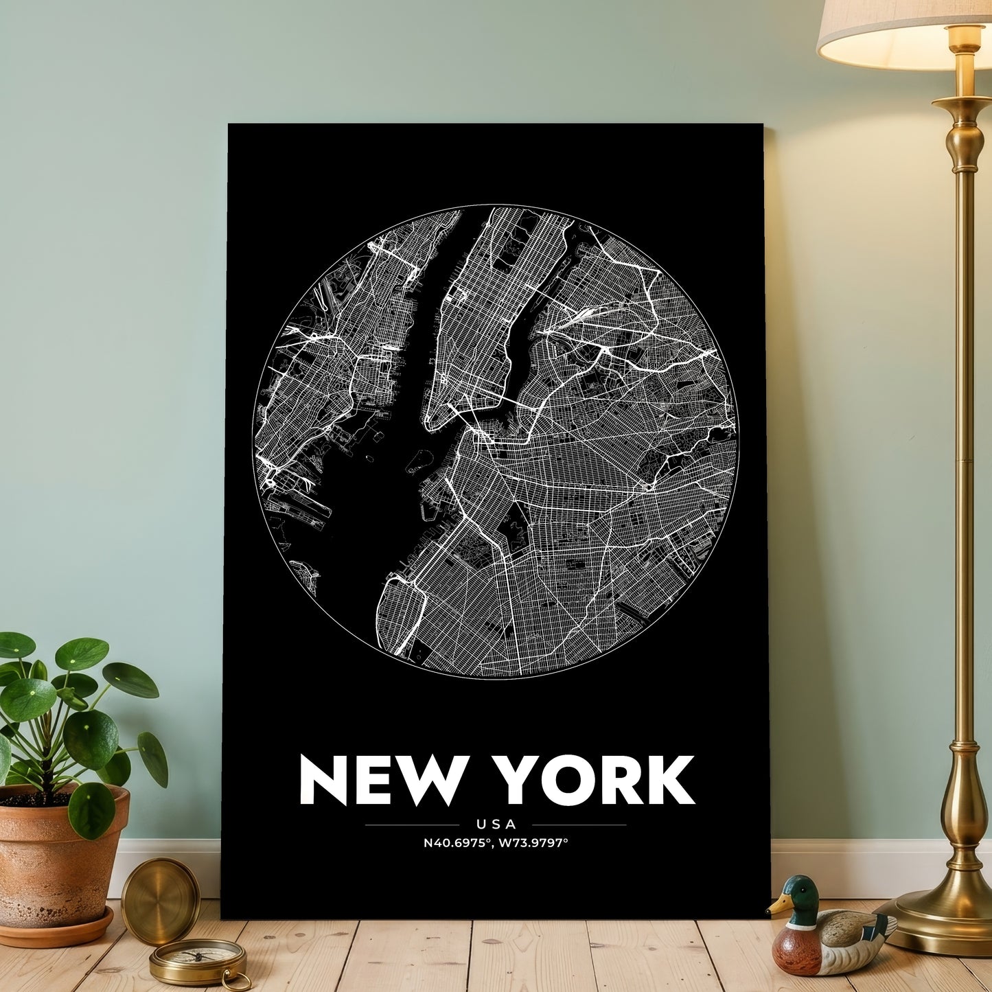 New York Spot Map Poster