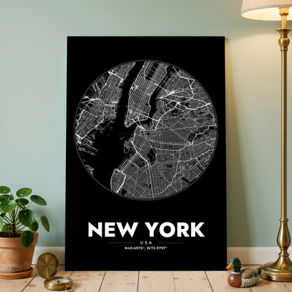 New York Spot Map Poster