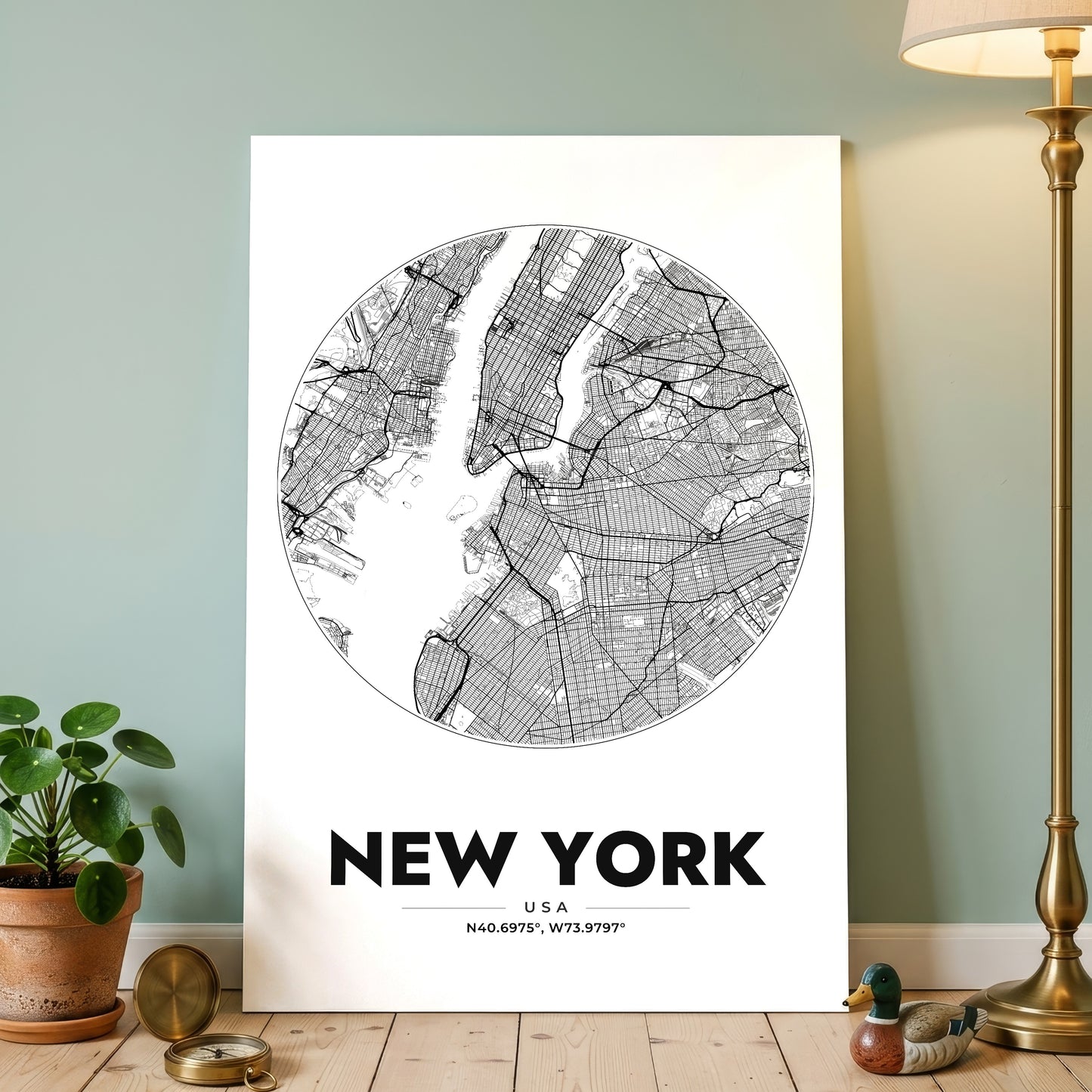 New York Spot Map Poster