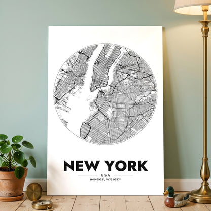 New York Spot Map Poster