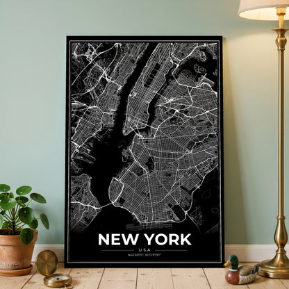 New York Modern Map Poster