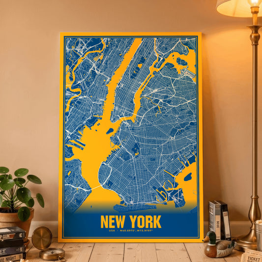 New York Blockbuster Map Poster