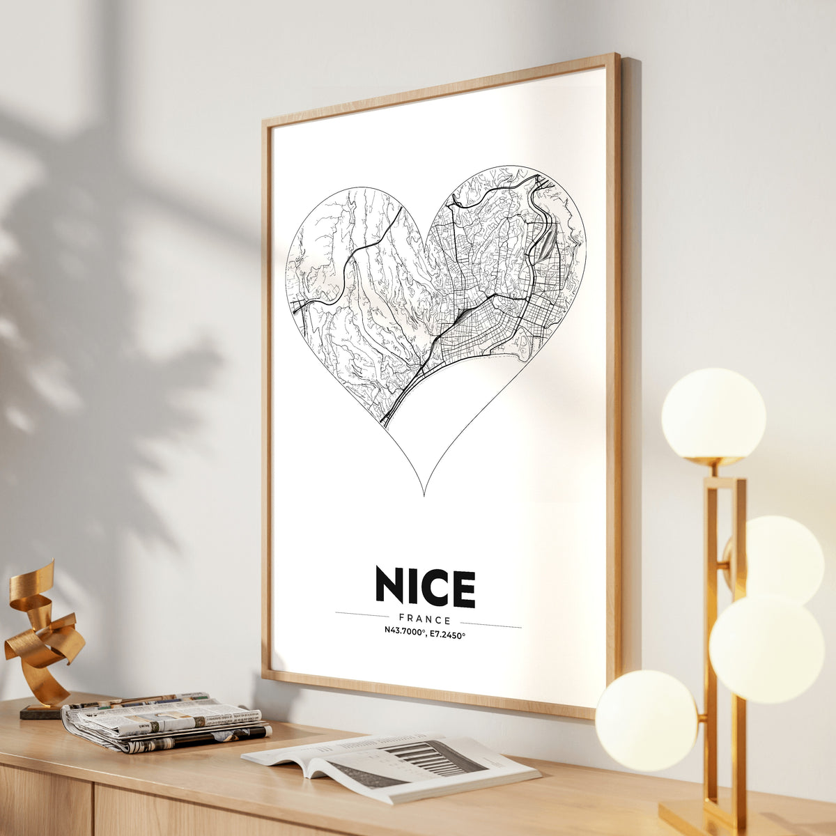 Nice Heart Map Poster