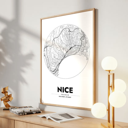 Nice Spot Map Poster