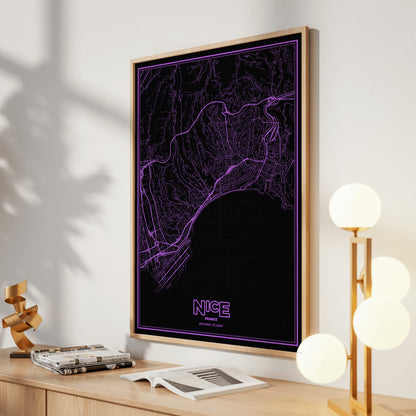 Nice Phosphor Map Poster - EGA Violet